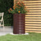 Hochbeet Rund aus Stahl mit Pulverbeschichtung, Garten Pflanzkübel wetterfest, Blumenkasten für Terrasse Balkon Outdoor Ø40 x H68 cm Braun