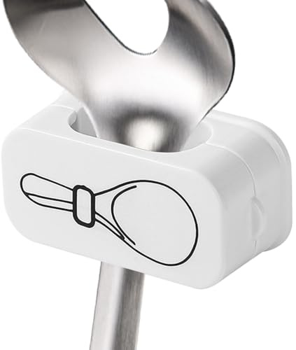 Rice Cooker Spoon Holder | Rice Spoon Holder Storage Organizer,Wall Mounted Magnetic Opening and Closing Spatulas Rack for Kitchen Counter Cabinet