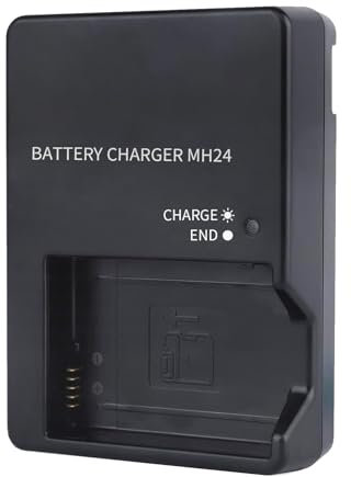 MH-24 Battery Charger Compatible with Nikon EN-EL14 EN-EL14A Battery D3100, D3200, D3300, D3400, D3500, D5100, D5200, D5300, D5500, D5600,Coolpix P7000, P7100, P7700, P7800 Cameras & 120cm AC Cord