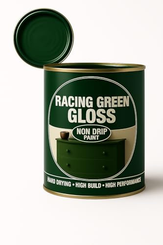 JKG Racing Green Gloss Non Drip Paint 300ml - Interior & Exterior Non Drip Coating -Quick Dry High Coverage Easy Apply Gloss Finish Green -Wood Metal Concrete Furniture Paint Door Fence DIY Surfaces