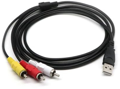 VIVIWI Cavo USB ad alta compatibilità da 150 cm a 3 RCA per HDTV, lettori computer e smartphone