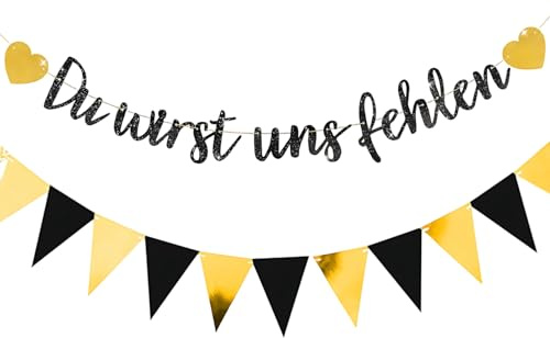 Ruhestand Deko, Abschied, Deko Für Kollegen, 2-teiliges Set Mit Banner Und Wimpel, Maße 20x18cm Und 13x18cm Ideale Dekoration Für Rentenfeiern Und Abschiedspartys,