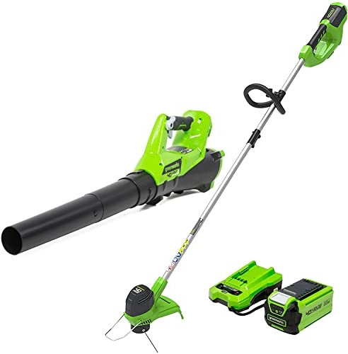 Kit Combinado para el Cuidado del césped de 40 V, Recortadora y sopladora para Bordes y Limpieza de Hojas, batería de 2,0 Ah y Cargador.