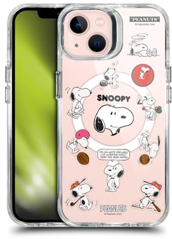 Head Case Designs Officially Licensed Peanuts Fun Moments Snoopy & Friends Shockproof Bumper Case [Military Grade Protection] Compatible with and Compatible with MagSafe Apple iPhone 13