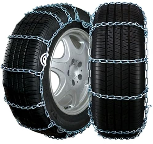 Schneeketten mit automatischer Befestigung, 2er-Set, rutschfeste Reifenkette, Wiederverwendbare Radkette für PKW-LKW-SUV, einfach zu installierende Reifenketten (295/40 R21)