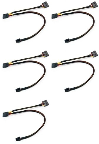 Vjsujehgy 5X di Alimentazione SATA Piccolo da 6P A Splitter 15P per Vostro 3650 3653 3655 di Alimentazione HDD SSD per Computer Desktop