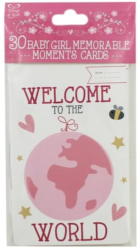 Eurowrap 30 Baby Girl Memorable Moments Cards