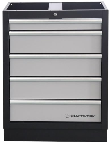Kraftwerk Mobilio Schubladenschrank 5 Schubladen, schwarz/grau