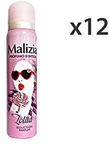 MALIZIA Lolita Deodorant für Damen, 100 ml, Körperpflege-Spray, 12 Stück