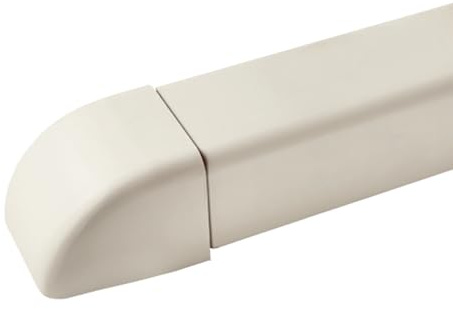 3S SuperSamaStore Endkappe für Klimakanal, Abschlussstück für Kabelkanal 60x45 mm, Weißes PVC RAL 9001, UV-beständig, Stoßfest, Selbstverlöschend V0 – 12er Pack