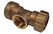 PE ROHR VERBINDER FITTINGS 25 mm Verschraubung aus Messing DVGW Trinkwasser (Messing, MS T-Verschraubung 3/4IG)