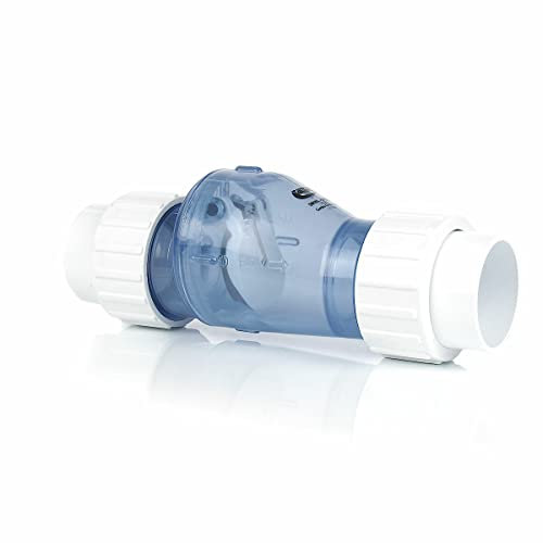 Transparentes PVC Rückschlagventil 50mm Ø von AirAqua inkl. Kupplung