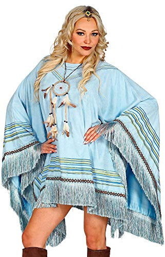 W WIDMANN MILANO Party Fashion - Poncho in Wildlederoptik, Indianerin, Faschingskostüme