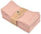 FINGERCRAFT Lot de 12 Serviettes en Tissu lavables en Tissu Coton et Lin Blush, qualité supérieure, Coins biseautés pour Une Utilisation Quotidienne Les Serviettes sont pré-rétrécies Rose poudré