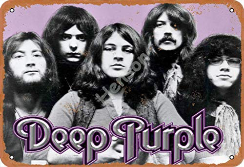 Deep Purple 3 Zeichen Eisenmalerei Zinnwand Retro Eisen Persönlichkeit dekorative Kunsthandwerk für zu Hause Küche Geschenk Bar Garage Cafe Hotel Hotel Büro