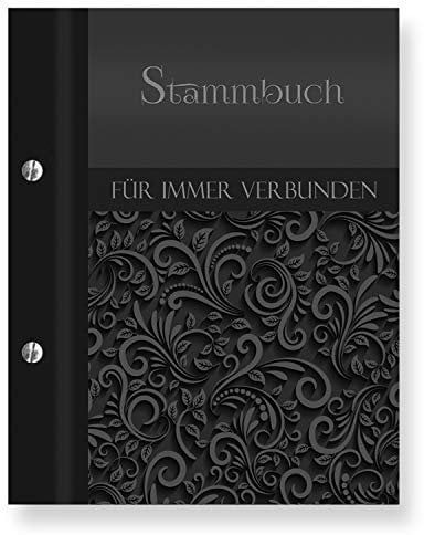 Stammbuchshop schwarz stb_ornament a5 Familienstammbuch, 23 x 18 x 1,7 cm