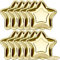 Reofrey 10 platos de papel de estrella dorada, platos de papel desechables de estrella de cinco puntas de 7 pulgadas, se pueden usar para Navidad bodas cumpleaños suministros de vajilla de vacaciones