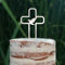 Cake Topper (Friedenstaube) Kreuz Taufe Konfirmation Kommunion Torte Kuchen Deko (Silber)