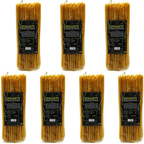Hallingers Genuss Manufaktur Edelpasta Geschenk-Set - Nudeln aus Hartweizengries frisch produziert, natürlich eingefärbt 7x Spaghetti Zitro..., Geschenkidee für Frauen Männer