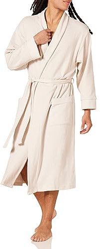 Amazon Essentials Vestaglia Leggera a Nido d'Ape (Disponibile nelle Taglie Big & Tall) Uomo, Beige, XS