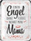 LANOLU Blechschild Mama - Einen Engel ohne Flügel nennt man Mama - Muttertagsgeschenk Schild Muttertag - vintage Metallschilder Sprüche, 15x20cm