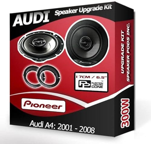 A4 Speaker upgrade Rear Door Pioneer car speakers 6.5 17cm 300W