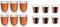 Bodum - 4559-10-12 - Pavina - Coffret de 6 Verres Double Paroi - 36 cl, Transparent & 10108-10-12 - Canteen - Coffret de 6 Verres Double Paroi - 10 cl