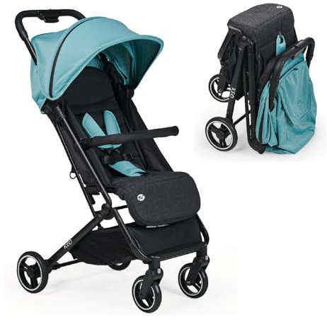 MS Keo Passeggino - Passeggino, Ultraleggero e Compatto - Fino a 22 Kg, Capottina Allungabile e Pieghevole tipo Libro (Blu)