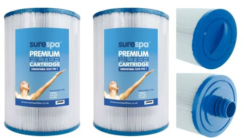 Surespa 2 filtri per vasca idromassaggio, sostituisce Unicel 6CH-940, Pleatco PWW50, Filbur FC-0359, SC714, Darlly 60401, Magnum WY45. Filtro per vasca idromassaggio tipo 1 (materiale filtrante