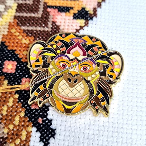Meloca Designs Mandala Monkey Nadelfinder für Kreuzstich, Stickerei, Nähen, Quilten, Handarbeiten und Kurzwaren