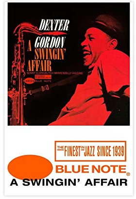 FISH DRAGATE Dexter Gordon 12 Leinwand-Poster, Wandkunst, Dekoration, Bild, Gemälde für Wohnzimmer, Schlafzimmer, Dekoration, ohne Rahmen, 40 x 60 cm