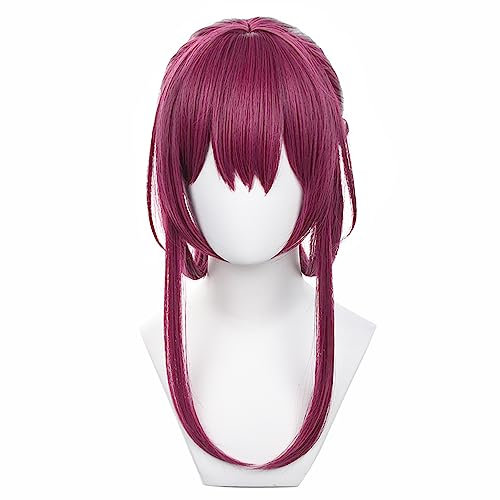 Anime Cosplay Wig for Game Honkai Star Rail Cosplay Wig Long Purple Red Hair for Girls and Women with Free Wig Cap (Kafka)