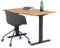 Mobili Fiver, Scrivania Fissa Clara 120x80 Rovere Rustico con Gambe Nere, Nobilitato/Alluminio/Acciaio, Scrivania moderna per Ufficio