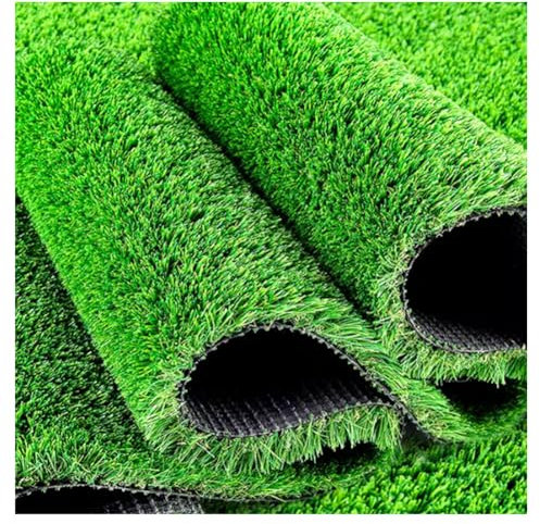 Künstlicher Rasen 3m X 15m Realistisch Astro-Rasen Teppich Gefälschtes Gras Matten 20MM Flor Höhe Natürlich Innen Außen Kunstrasen Unterlage(Size:3X4M)