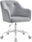 SONGMICS Homeoffice Stuhl, Drehstuhl, Schreibtischstuhl, höhenverstellbar, bis 110 kg belastbar, Samt, für Arbeitszimmer, Schlafzimmer, Taubengrau OBG019G03