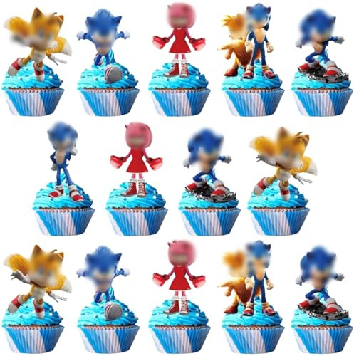 Tortendeko Kindergeburtstag, 24 PCS Cupcake Topper, Cupcake Deko, Cake Topper Geburtstag, Kuchen Dekorationen, Geburtstagsparty Dekorationen Junge und Mädchen