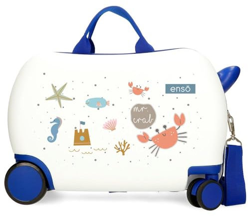Enso Jungen Mr Crab Gepäck- Kindergepäck, Weiß, 31 cm x 45 cm x 20 cm