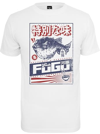 Mister Tee Herren T-Shirt Fugu Tee, Print T-Shirt für Männer, Graphic Tee, Streetwear