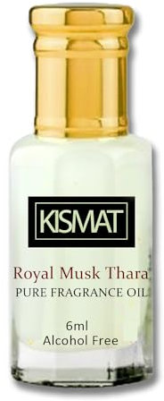 Kajal Olio profumato Kismet Royal Musk, olio profumato senza alcool per uomo e donna, adatto per l'uso quotidiano e occasioni speciali, 6 ml.