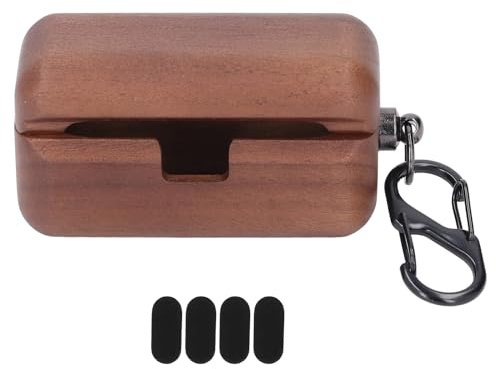 Holzetui für AZ80, für AZ80 Bluetooth-Kopfhörer, Weiche Schale aus Walnussholz, Ladehülle für Bluetooth-Ohrhörer
