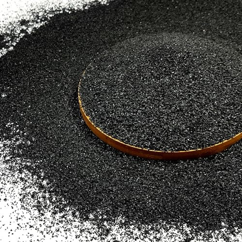 FANTIAN 1,8 kg de arena de sílice negra para acuario. Sustrato decorativo de grava para peceras, plantas, macetas, hogueras, velas, relleno de jarrones y manualidades