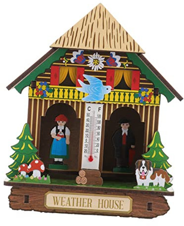 PHENOFICE Wandbarometer Hygrothermograph 1 Stück Barometer Hängebarometer Wetterhaus Für Zuhause Messgerät