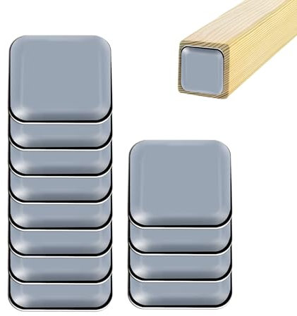 HTTYHT 12 Pièces Patins pour Meubles Téflon Auto-adhésifs 40x40 mm Carré PTFE Protègent Efficacement Déplacer Patins Pieds de Table Patins Autocollants pour Chaises Sols Tapis Meubles Lourds