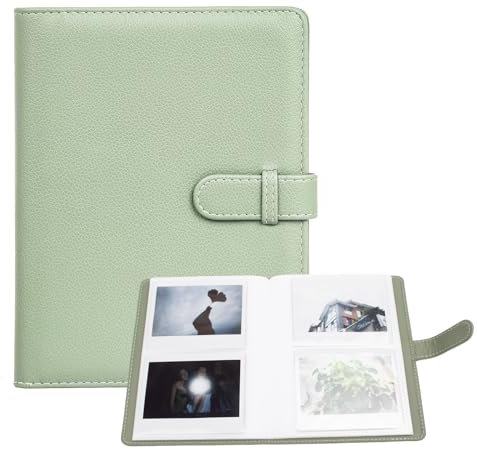 Rieibi Fotoalbum für Fujifilm Instax Wide210/Wide300/Wide400, 8,6 x 10,9 cm, 80 Taschen, PU-Leder, Album für Instax Wide Serie