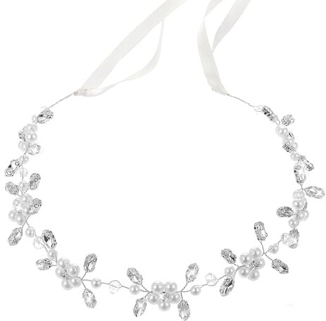 Blumenmädchen Haarschmuck, Haarschmuck Hochzeit Blumenmädchen-Haarteil für Hochzeiten, Hochzeits-Stirnband, Blumenmädchen-Kopfschmuck, Erstkommunion Haarschmucks Mädchen für Geburtstag, Party