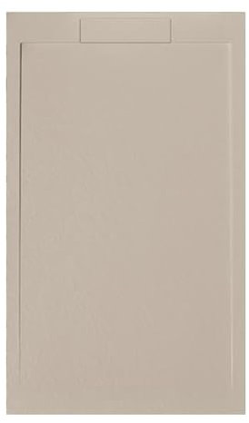 PIATTO DOCCIA 140x90 cm moka Line SLIM In Resina e Polvere Di Marmo Con Griglia Laterale IN MARMORESINA - FRASCIO