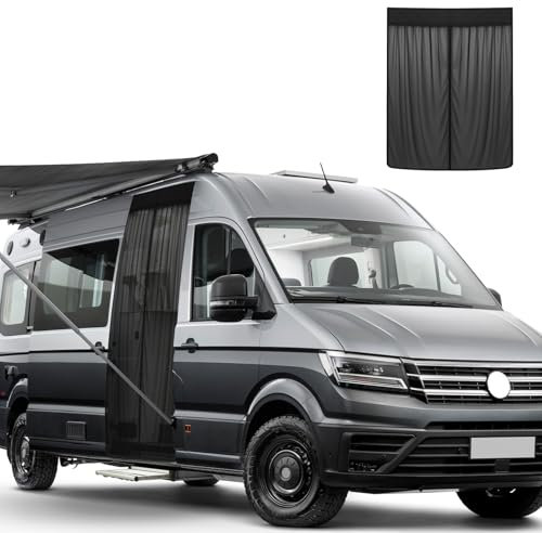 tivekeo Mosquitera de Coche Reemplazo para VW Crafter II 2017-2025, Mosquitera para Puerta Lateral de Coche, Mosquitera Magnética de Una Sola Capa para Acampar