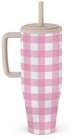 BURGA 1,2 l auslaufsicherer Becher – den ganzen Tag heiß und kalt, reisebereiter Stil, auslaufsicher, stilvoll, auslaufsicher, ganztägige Leistung (Think Pink)