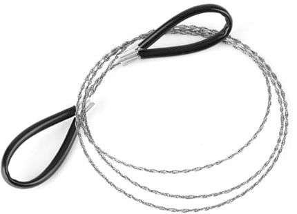 ZenithQuest 30 Inch Stainless Steel Wire Saw, Manual Serrated Cable Saw with Two Handles, Portable Cutting Tool for PVC Hose, Pipe, Tubing, Wood, Plastic, Rubber & Soft Metal