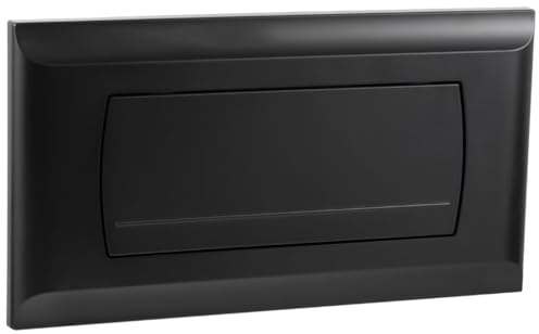 Empyreal Drückerplatte kompatibel mit Geberit 200F 115222111, Betätigungsplatte für UP-Spülkasten, mit Spülhebel-Set und Montageschrauben,340 x 185mm (Matt Schwarz)
